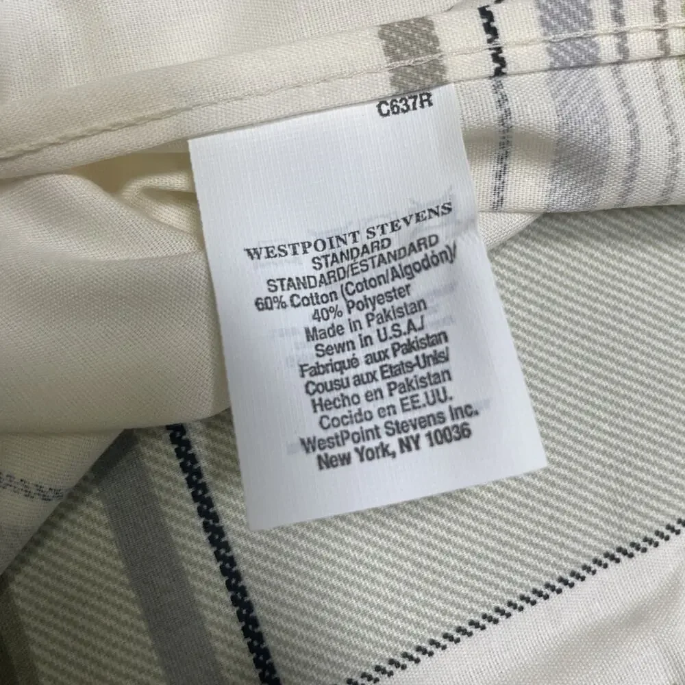 Vtg Target Home Sage Plaid Standard Pillow Shams Set of 2 Cotton Rich New Sealed